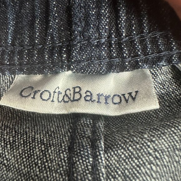 Croft & Barrow Womens Stretch Denim Capris 3X Dark Wash Elastic Waist - Picture 4 of 5